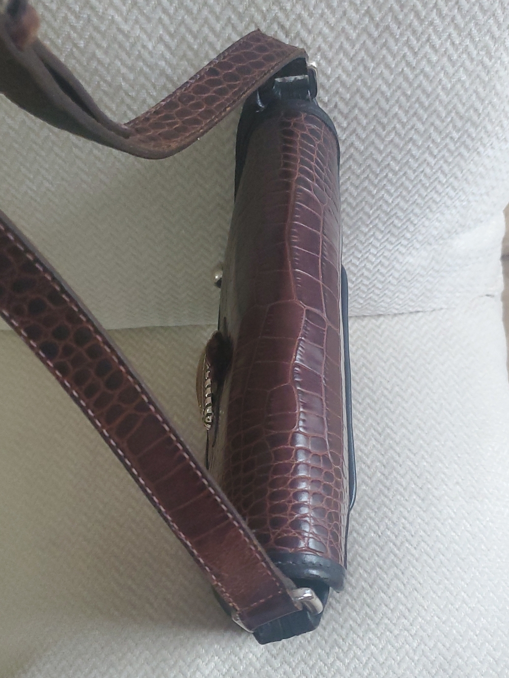 Brighton Magdaleine Two Tone Leather Shoulder/ Crossbody Bag - Picture 8 of 15